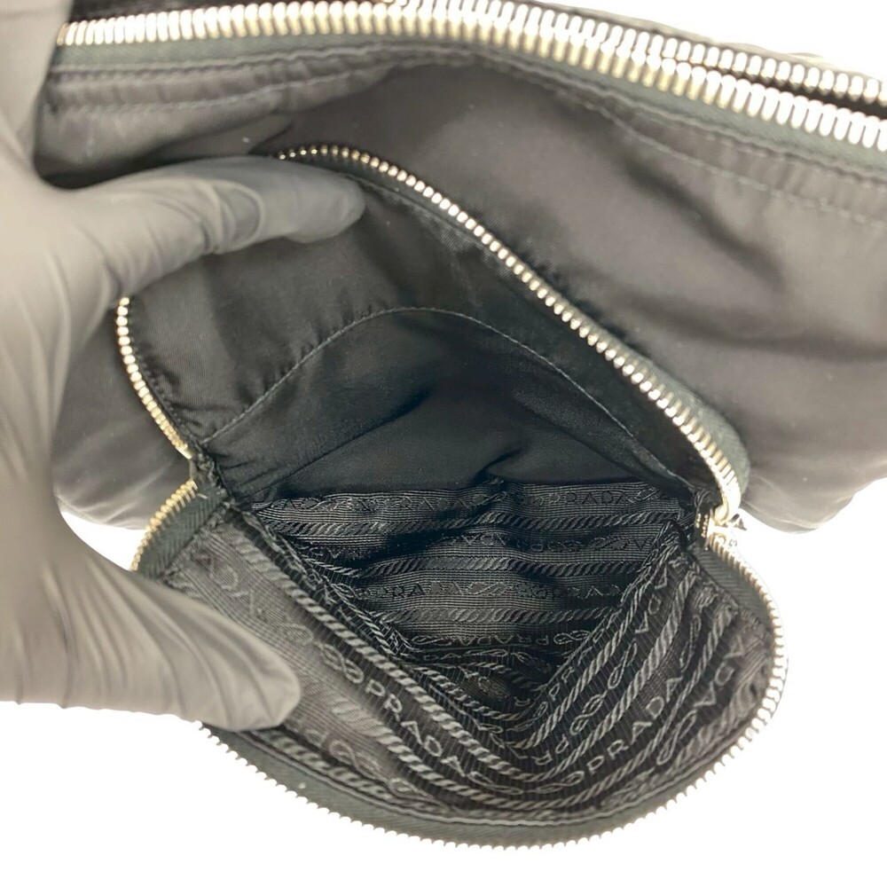 PRADA Black Leather Saffiano Shoulder Bag - Picture 10 of 10